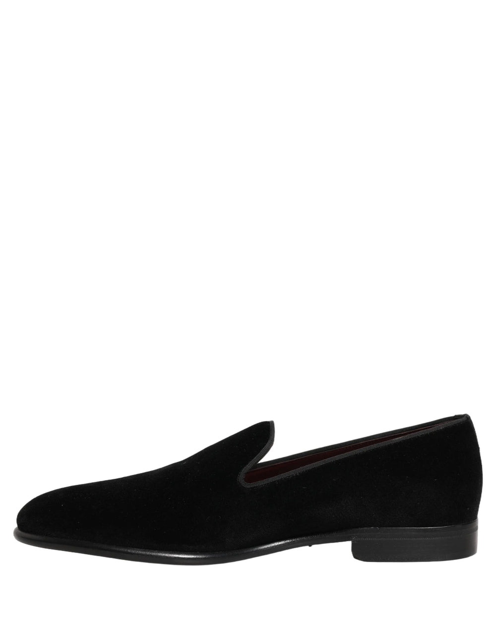 Dolce & Gabbana Black Velvet Loafers Formal Men Dress Shoes - EU43/US10