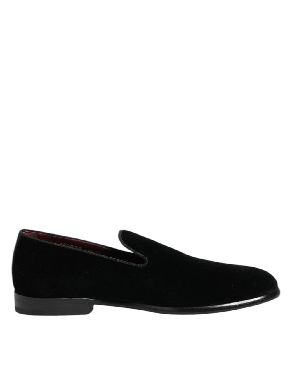 Dolce & Gabbana Black Velvet Loafers Formal Men Dress Shoes - Flats