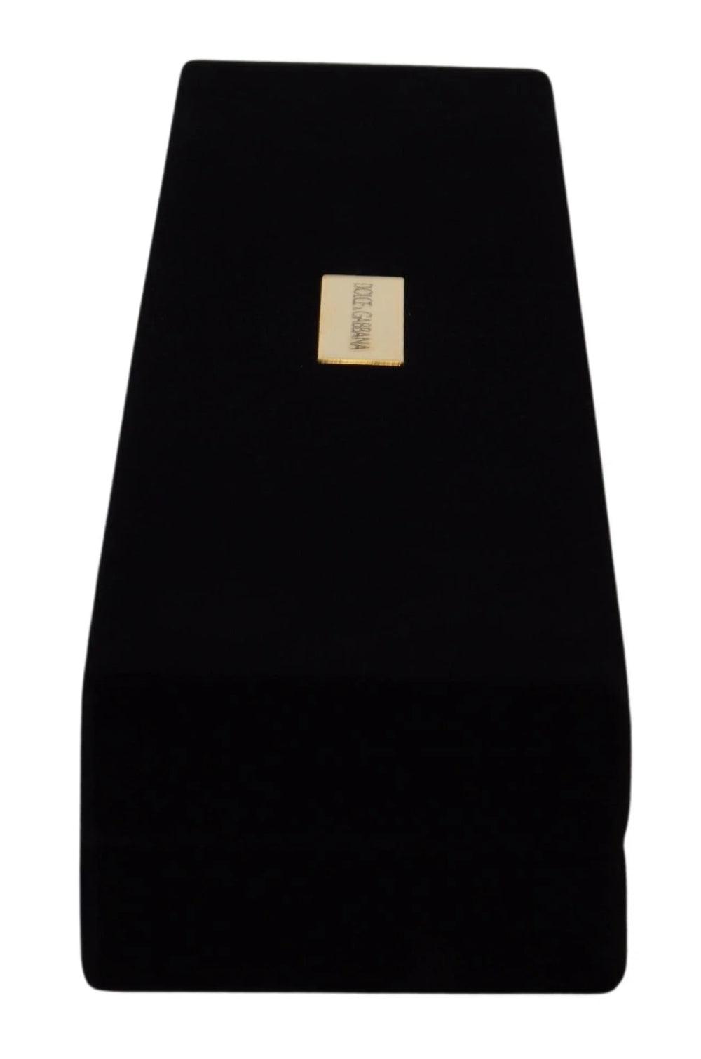 Dolce & Gabbana Black Velvet Logo Plaque Storage Bracelet Jewelry Box - Jewelry Boxes