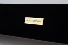 Dolce & Gabbana Black Velvet Logo Plaque Storage Bracelet Jewelry Box - Jewelry Boxes