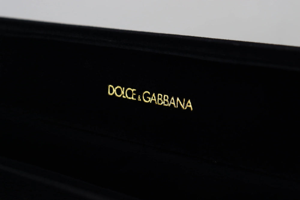 Dolce & Gabbana Black Velvet Logo Plaque Storage Bracelet Jewelry Box - Jewelry Boxes