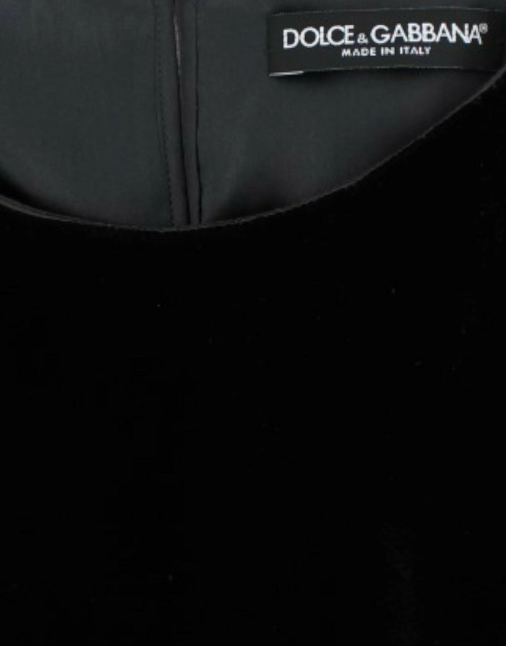 Dolce & Gabbana Black velvet shortsleeved blouse - IT38|XS - T-Shirts