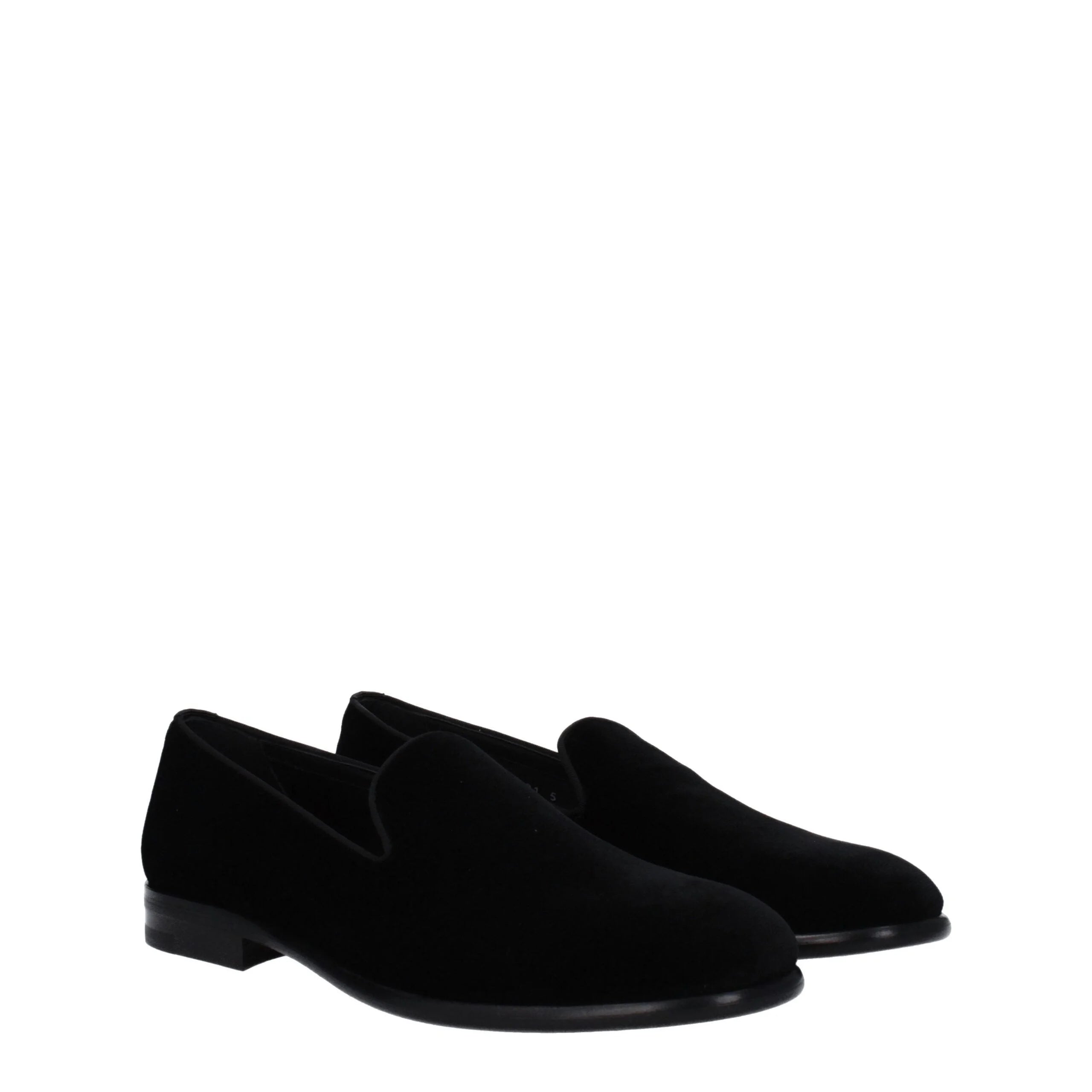 Dolce & Gabbana Black Velvet Slip-On Loafers - EU39/US6