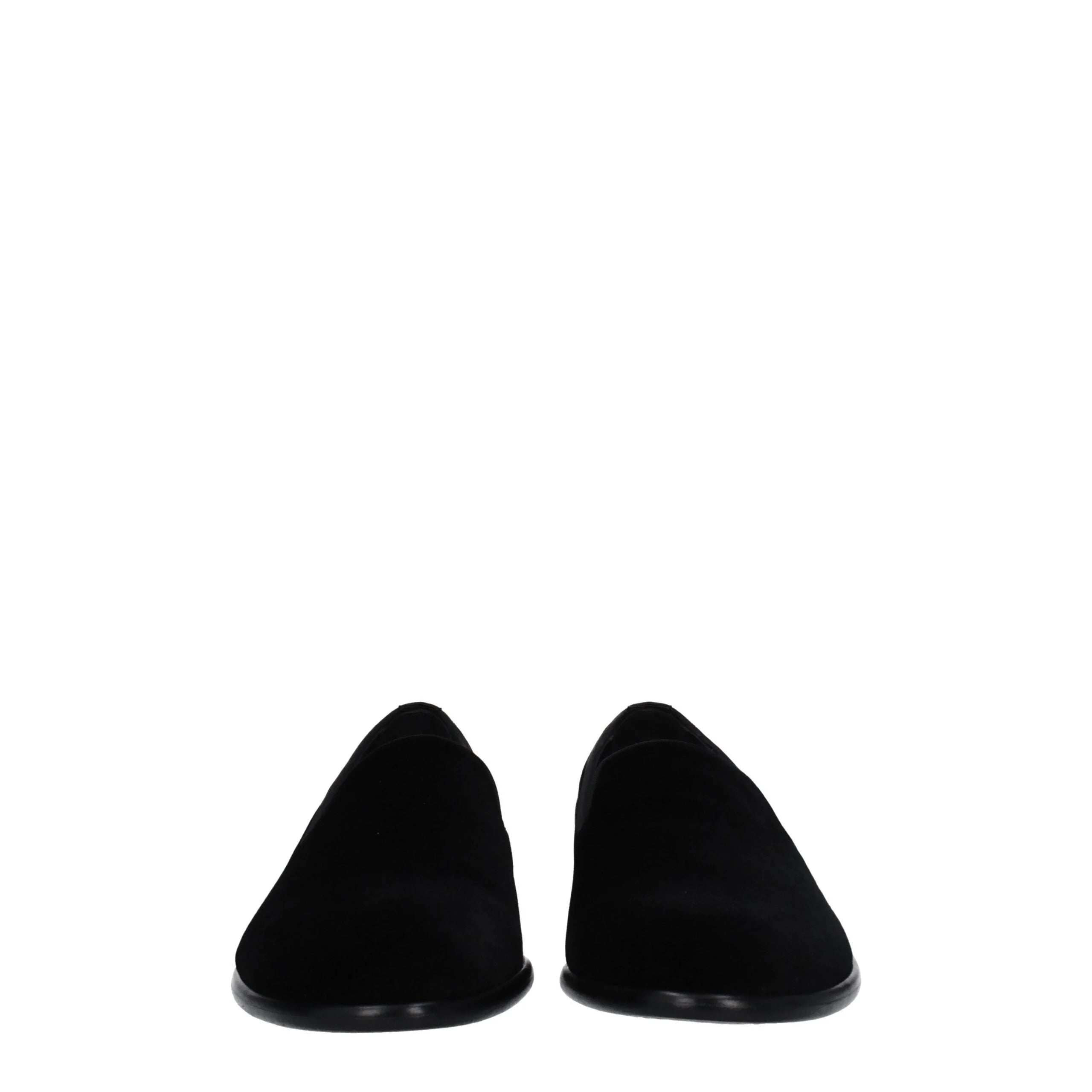 Dolce & Gabbana Black Velvet Slip-On Loafers - EU39/US6