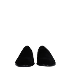 Dolce & Gabbana Black Velvet Slip-On Loafers - EU39/US6