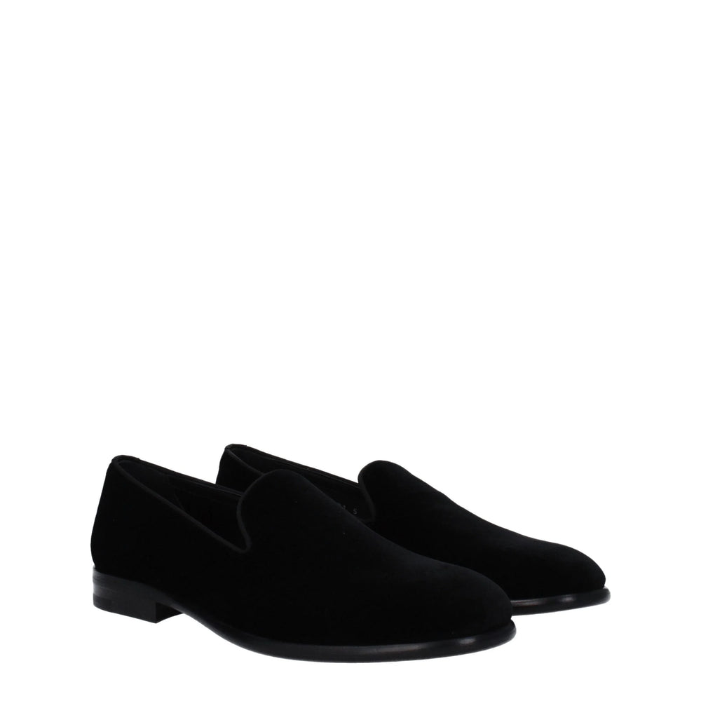 Dolce & Gabbana Black Velvet Slip-On Loafers - EU39/US6 - Flats