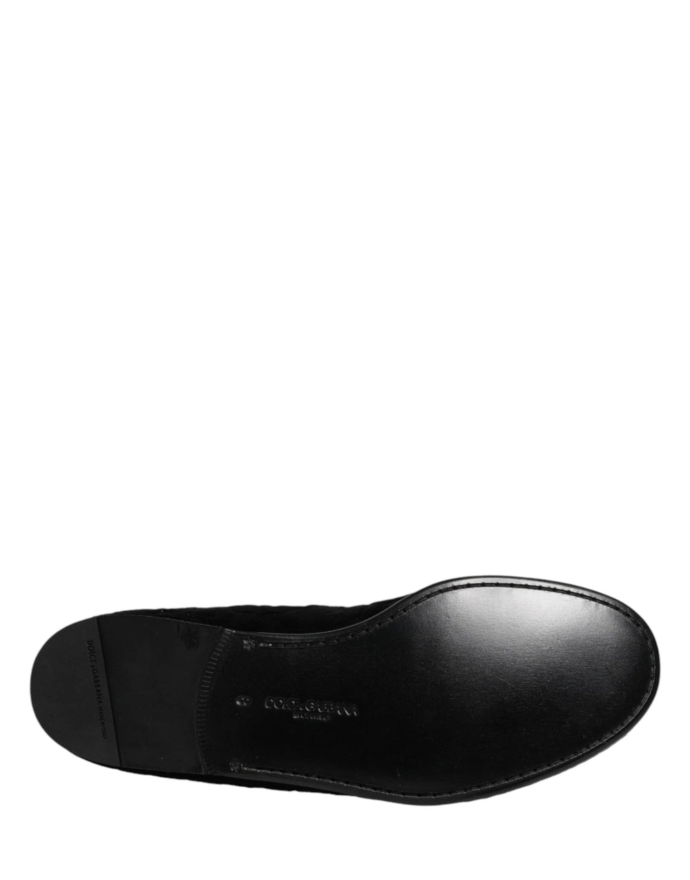 Dolce & Gabbana Black Velvet Slip On Loafers Formal Men Shoes - EU42/US9