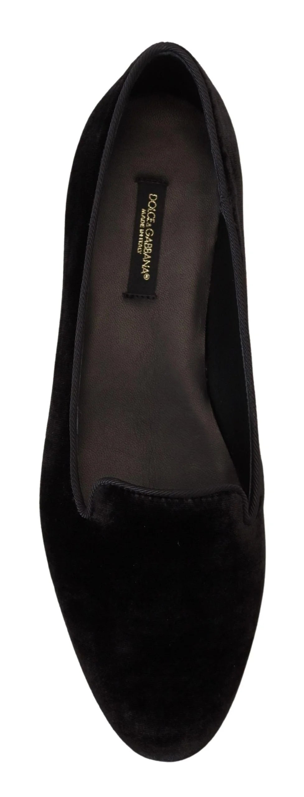 Dolce & Gabbana Black Velvet Slip Ons Loafers Flats Shoes - EU35/US4.5 - Flats