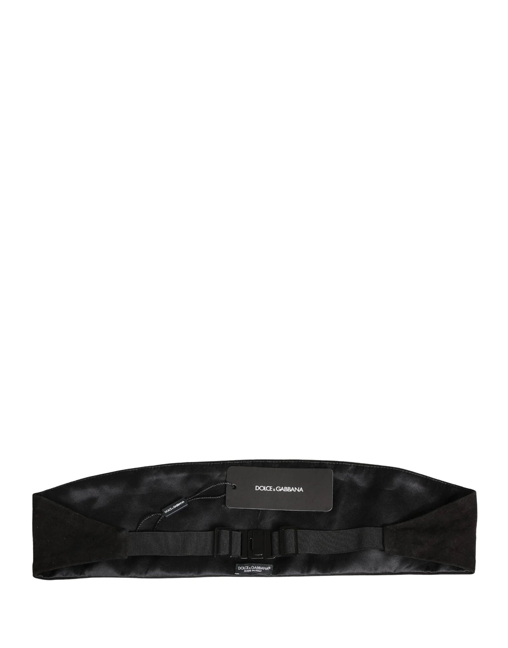 Dolce & Gabbana Black Velvet Wide Belt Waist Cummerband Men - IT48 | M