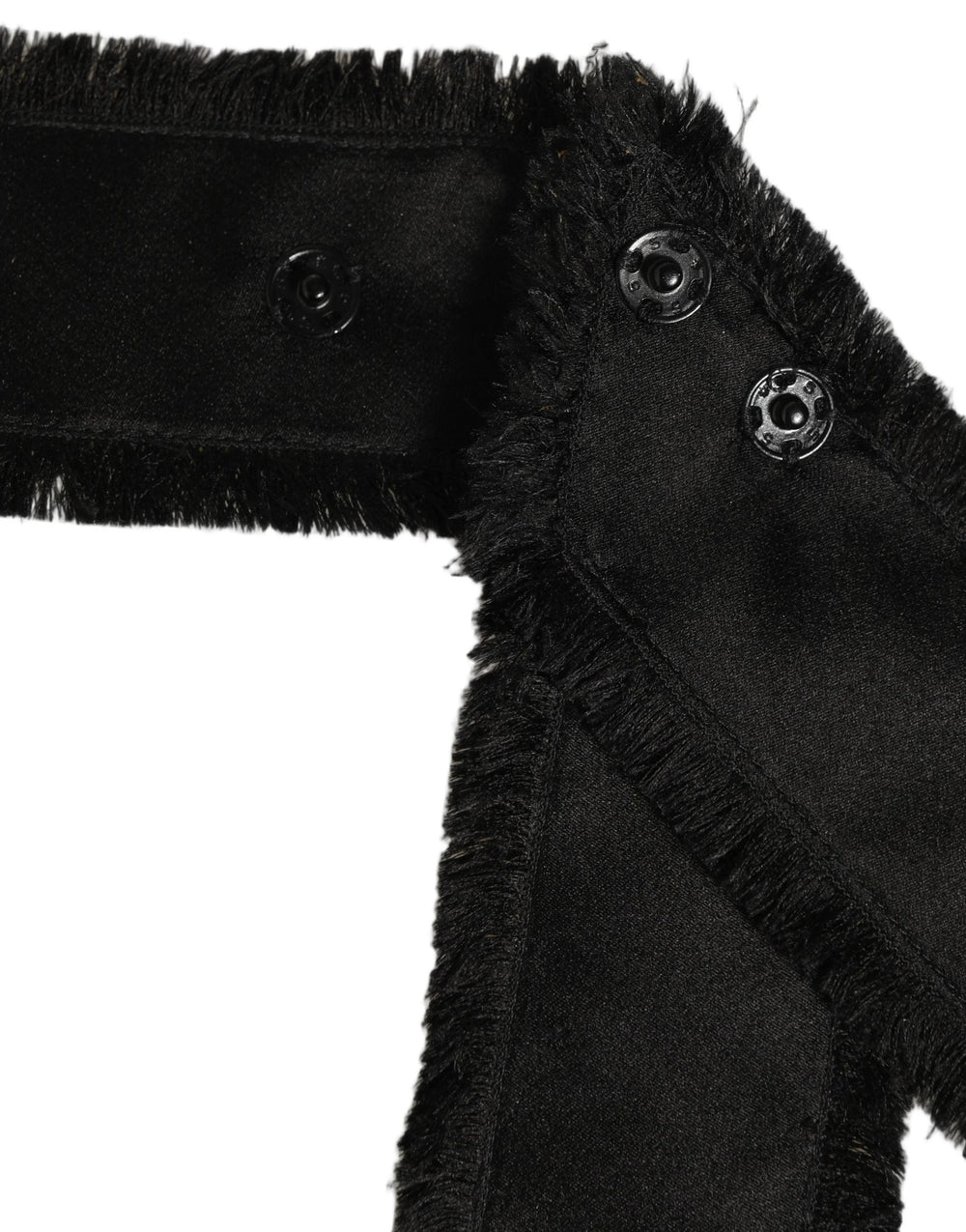 Dolce & Gabbana Black Velvet Wrap Around Tie Cintura Belt - IT40|S