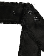 Dolce & Gabbana Black Velvet Wrap Around Tie Cintura Belt - IT40|S