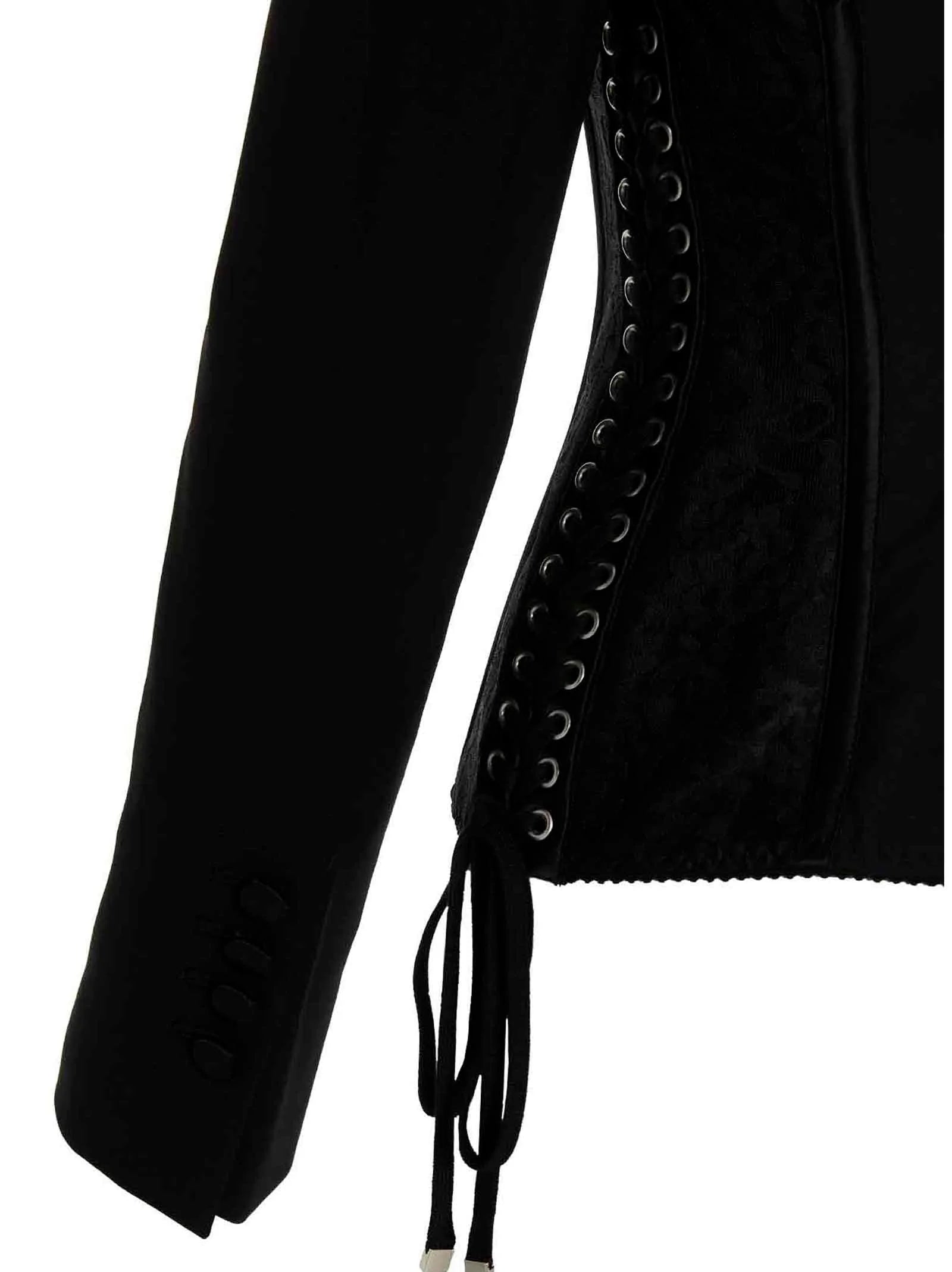 Dolce & Gabbana Black Virgin Wool Blazer