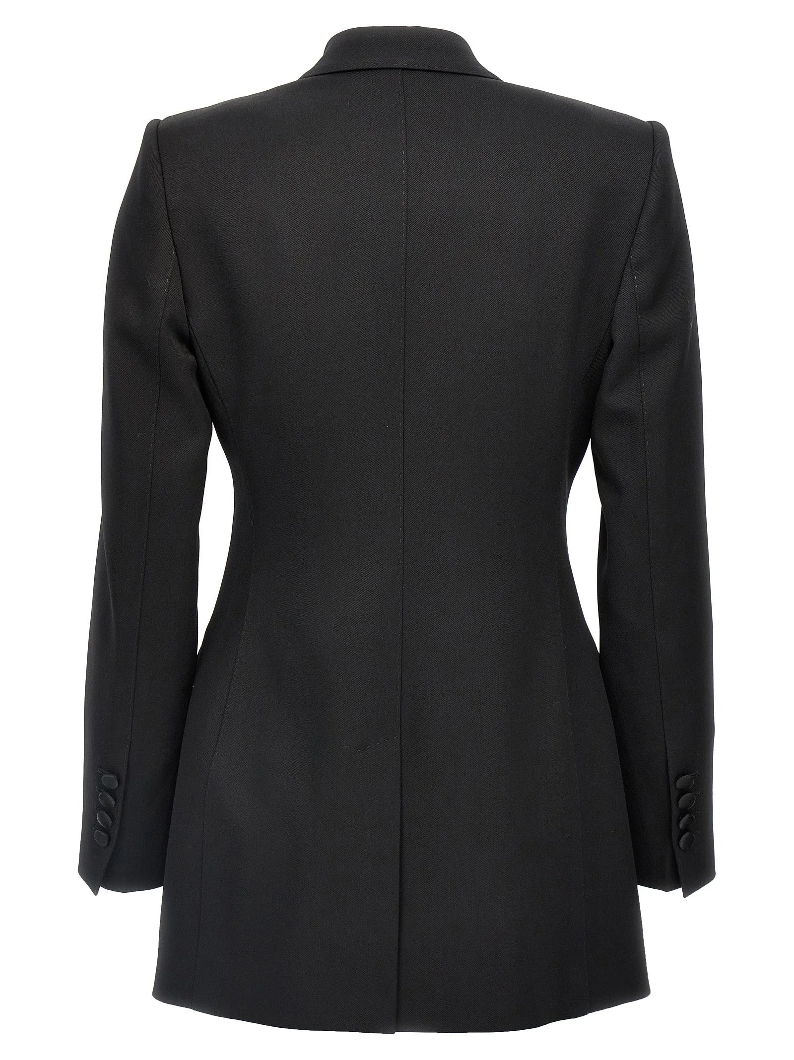 Dolce & Gabbana Black Virgin Wool Blazer - IT40