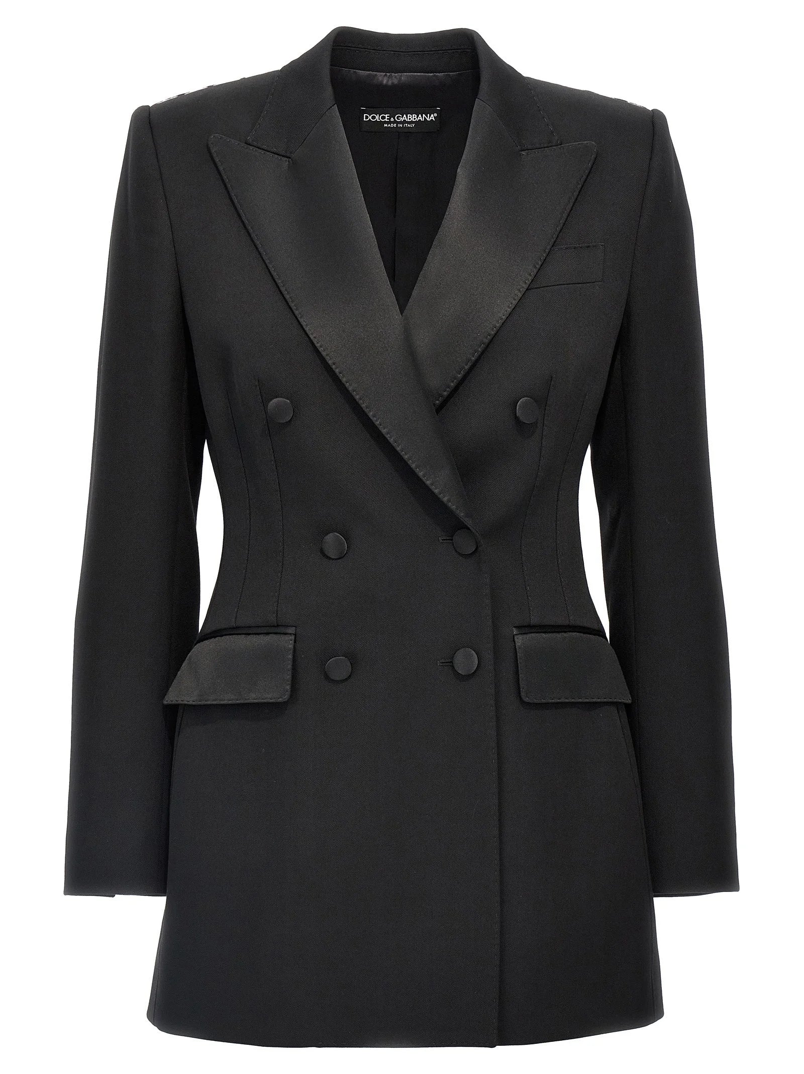 Dolce & Gabbana Black Virgin Wool Blazer - IT40