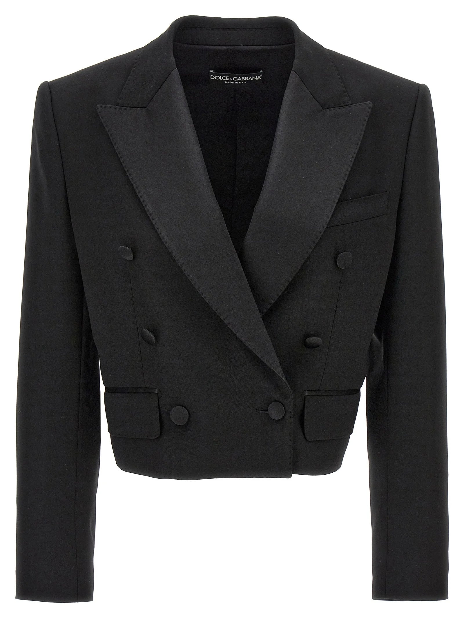 Dolce & Gabbana Black Virgin Wool Blazer - IT40