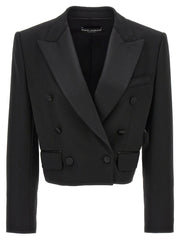 Dolce & Gabbana Black Virgin Wool Blazer - IT40
