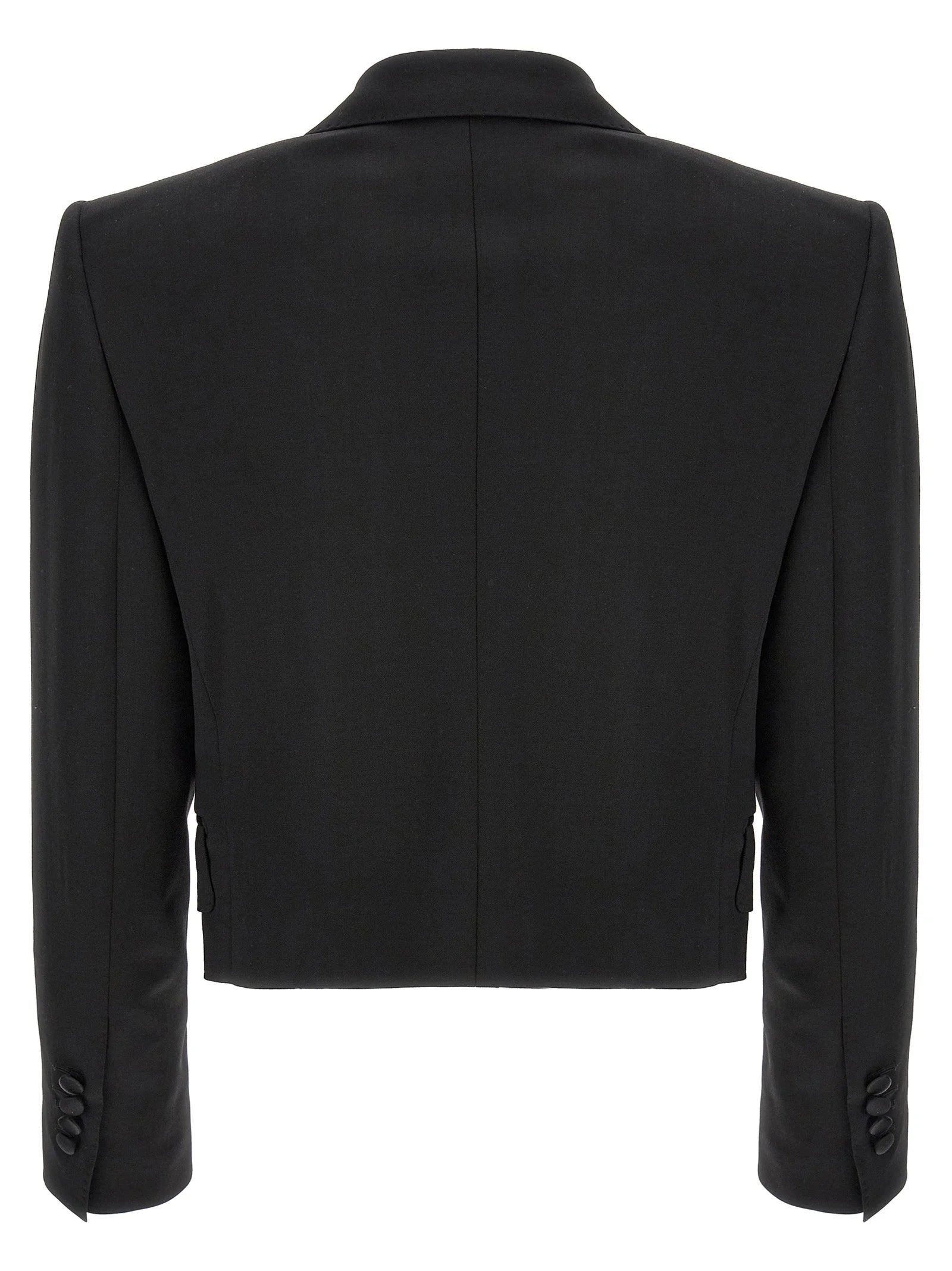 Dolce & Gabbana Black Virgin Wool Blazer - IT40