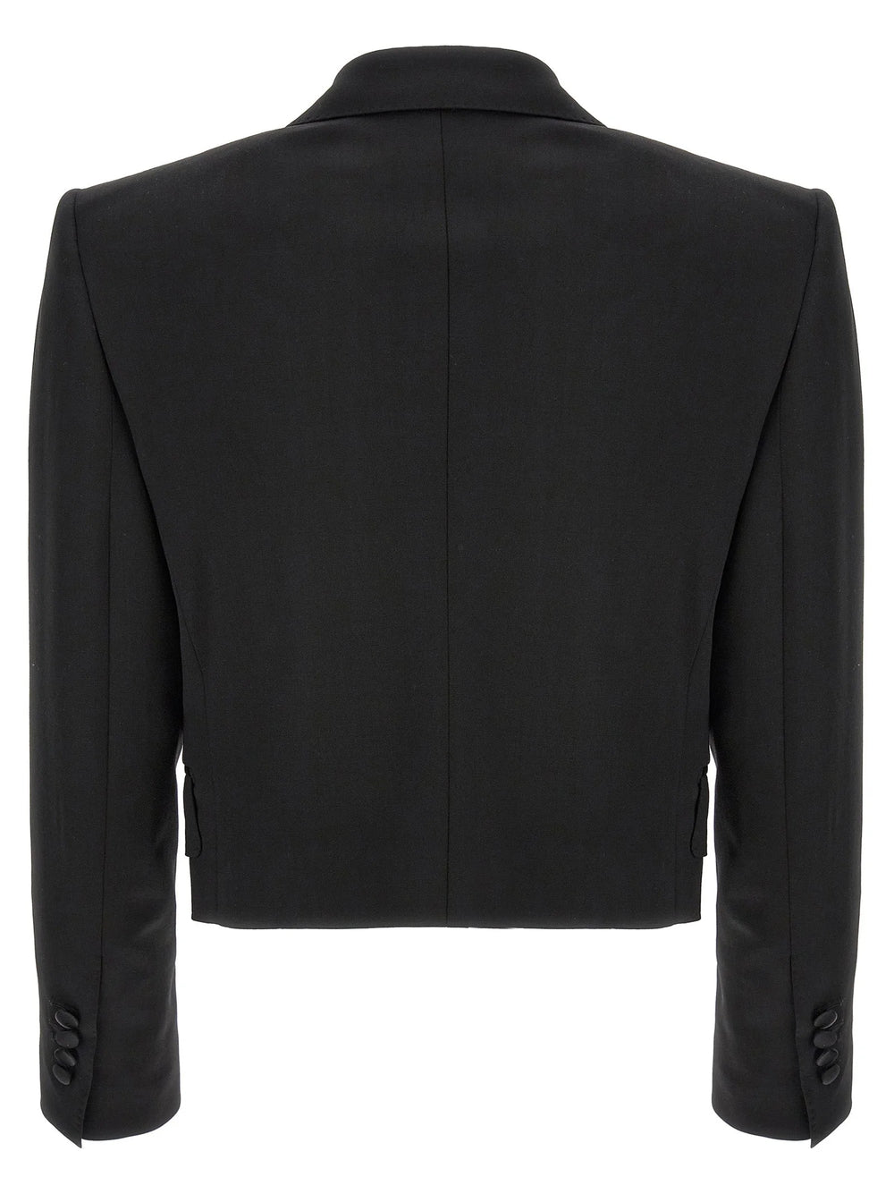 Dolce & Gabbana Black Virgin Wool Blazer - IT40