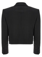 Dolce & Gabbana Black Virgin Wool Blazer - IT40