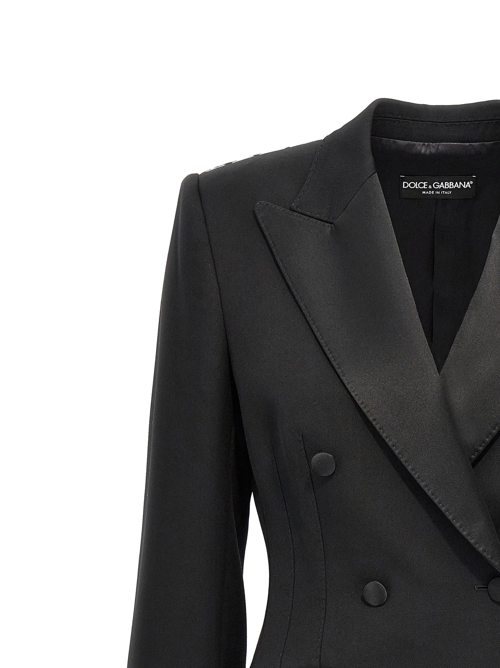 Dolce & Gabbana Black Virgin Wool Blazer - IT40