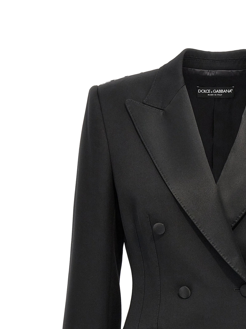 Dolce & Gabbana Black Virgin Wool Blazer - IT40