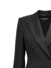 Dolce & Gabbana Black Virgin Wool Blazer - IT40