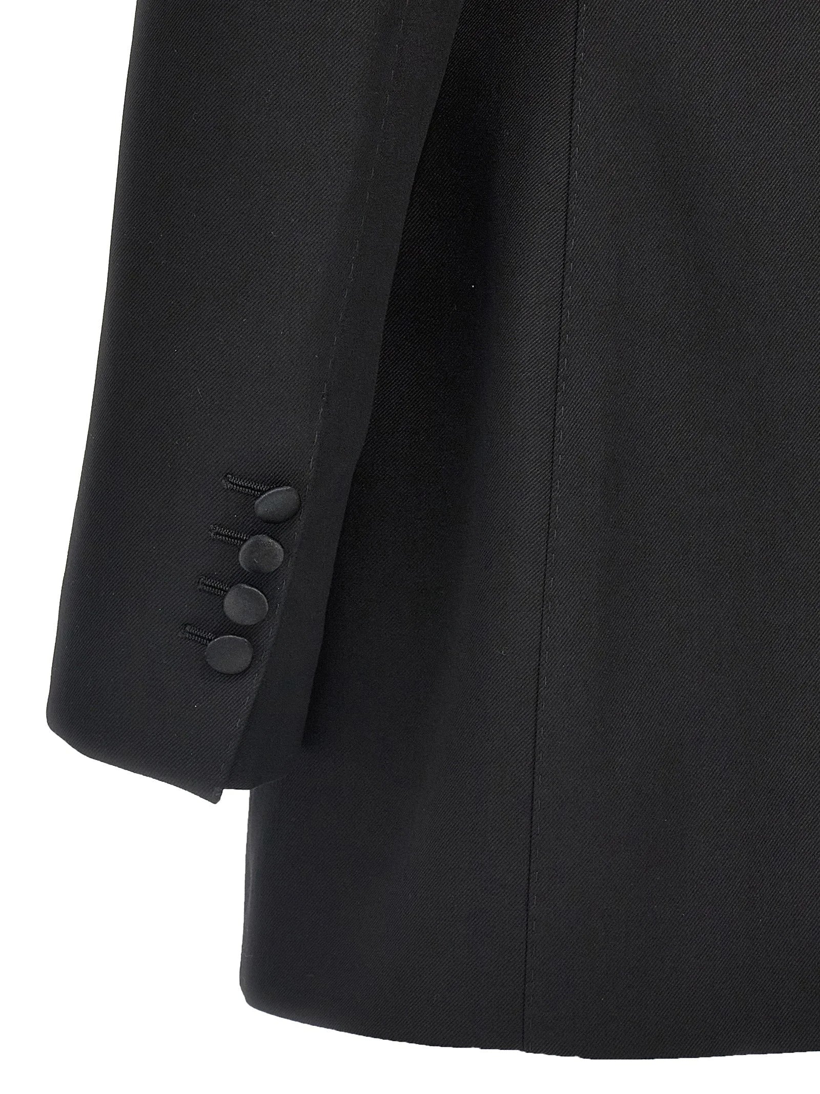 Dolce & Gabbana Black Virgin Wool Blazer - IT40