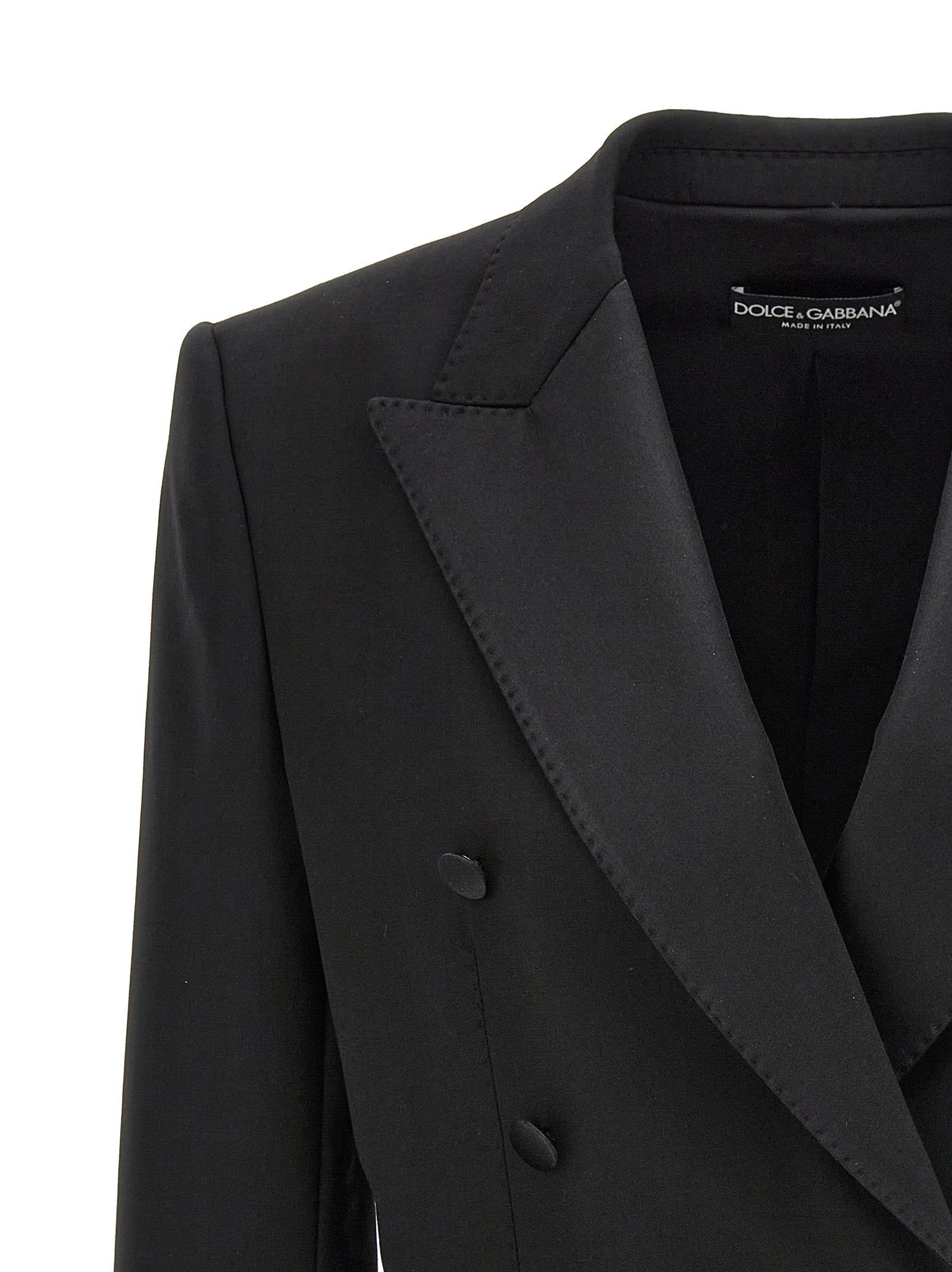 Dolce & Gabbana Black Virgin Wool Blazer - IT40