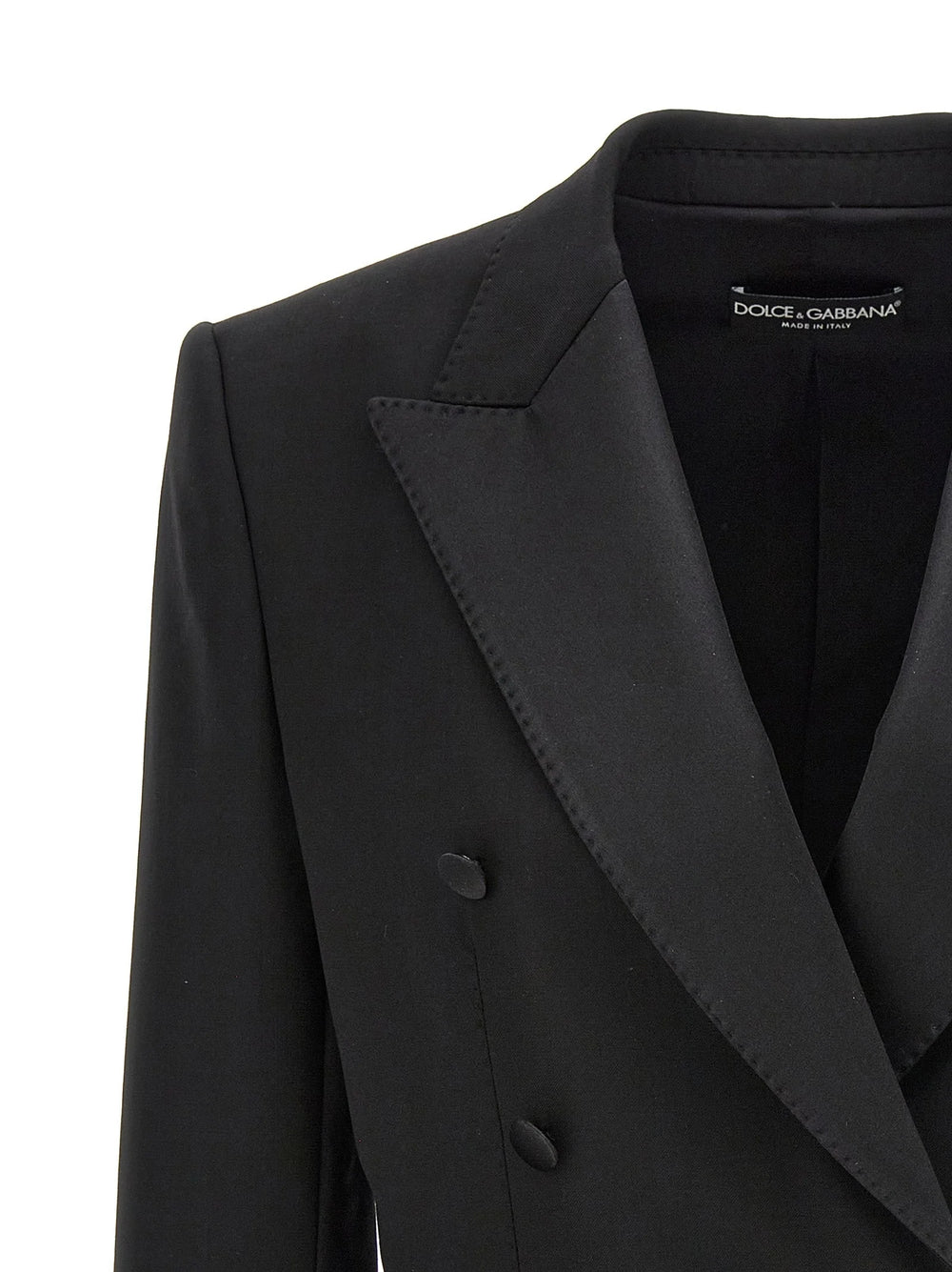Dolce & Gabbana Black Virgin Wool Blazer - IT40
