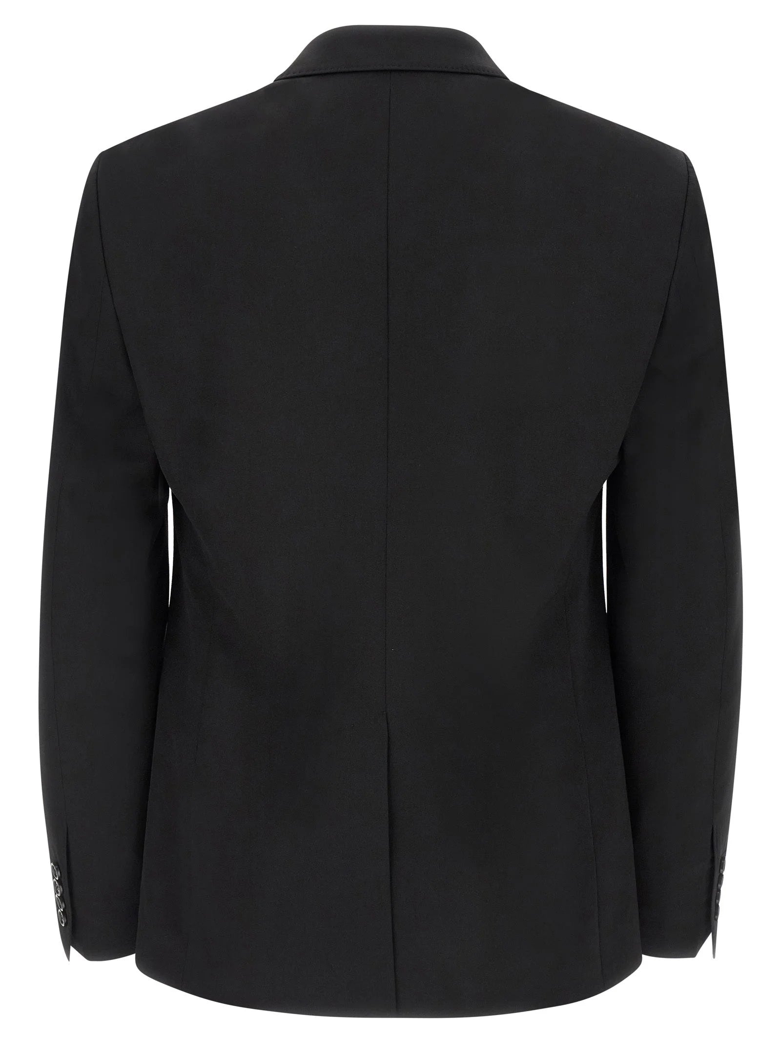 Dolce & Gabbana Black Virgin Wool Blazer - IT56 | XL