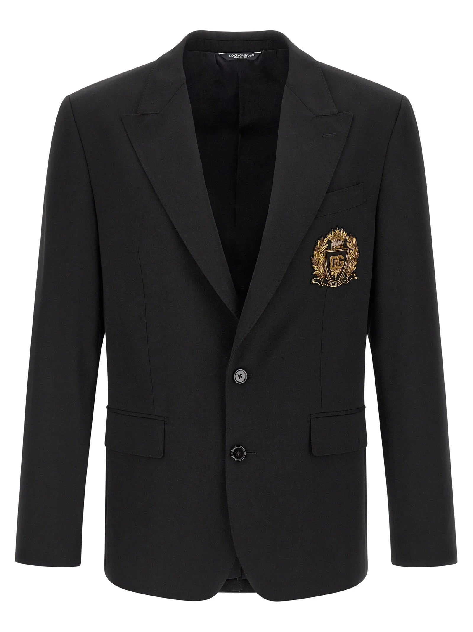 Dolce & Gabbana Black Virgin Wool Blazer - IT56 | XL