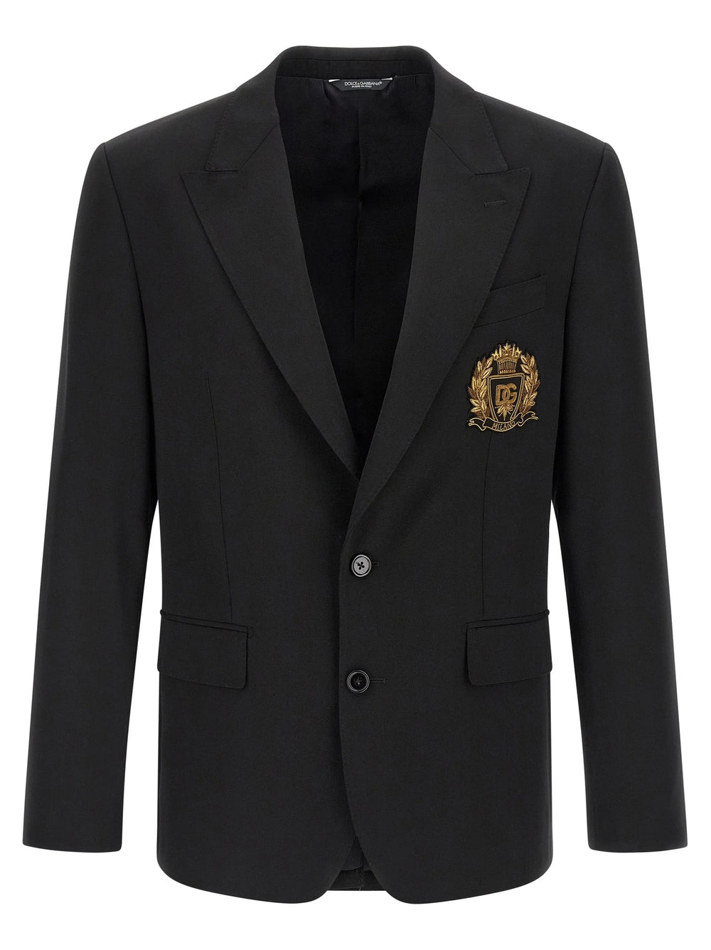 Dolce & Gabbana Black Virgin Wool Blazer - IT56 | XL