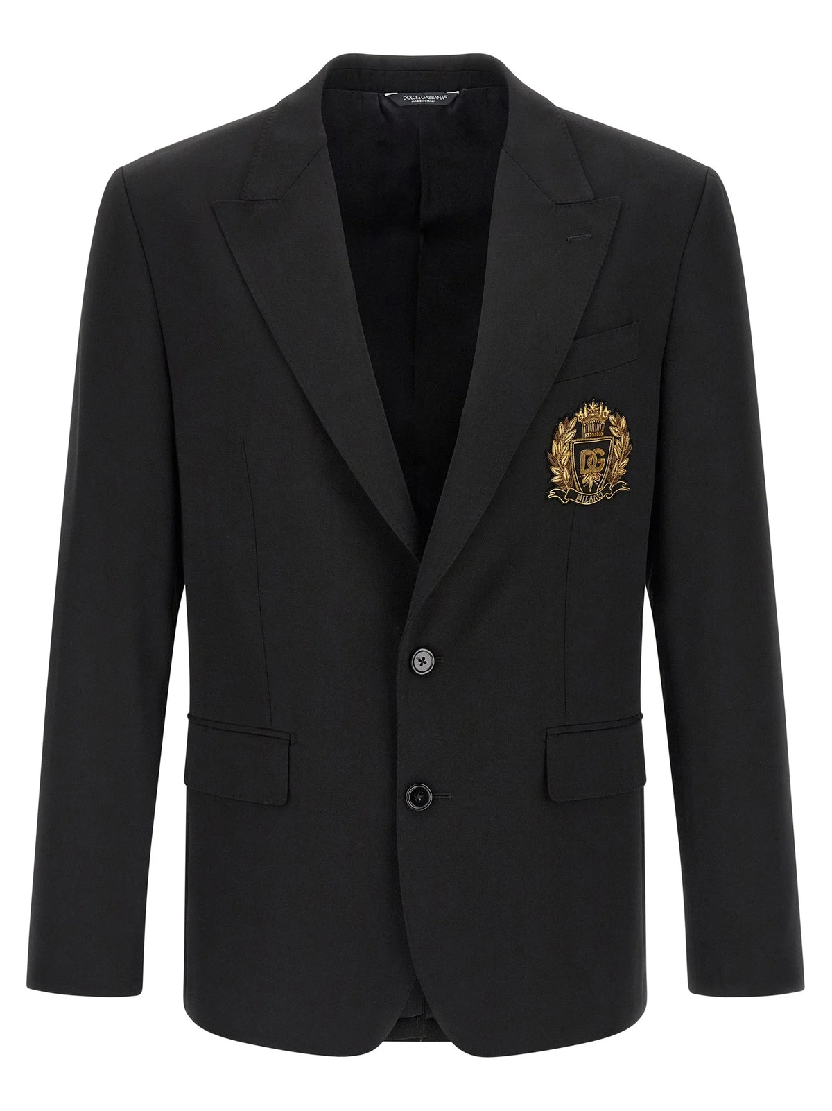 Dolce & Gabbana Black Virgin Wool Blazer - IT56 | XL