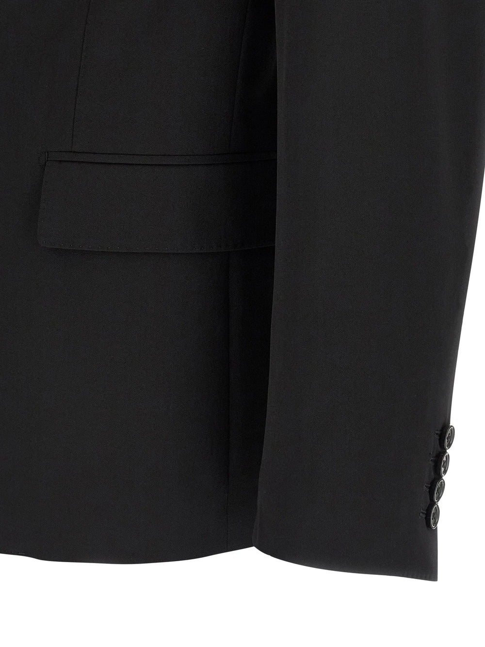 Dolce & Gabbana Black Virgin Wool Blazer - IT56 | XL