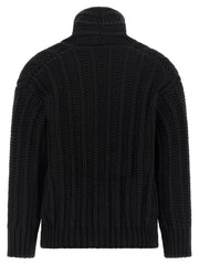 Dolce & Gabbana Black Virgin Wool Cardigan