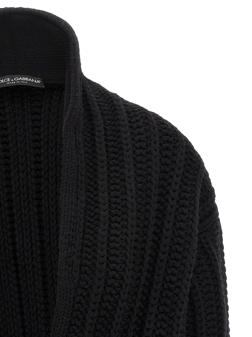 Dolce & Gabbana Black Virgin Wool Cardigan