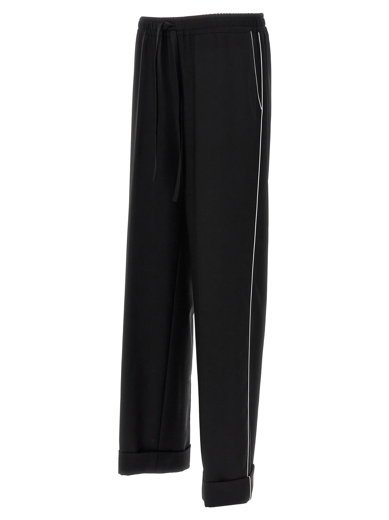 Dolce & Gabbana Black Virgin Wool Casual Pants - XXL