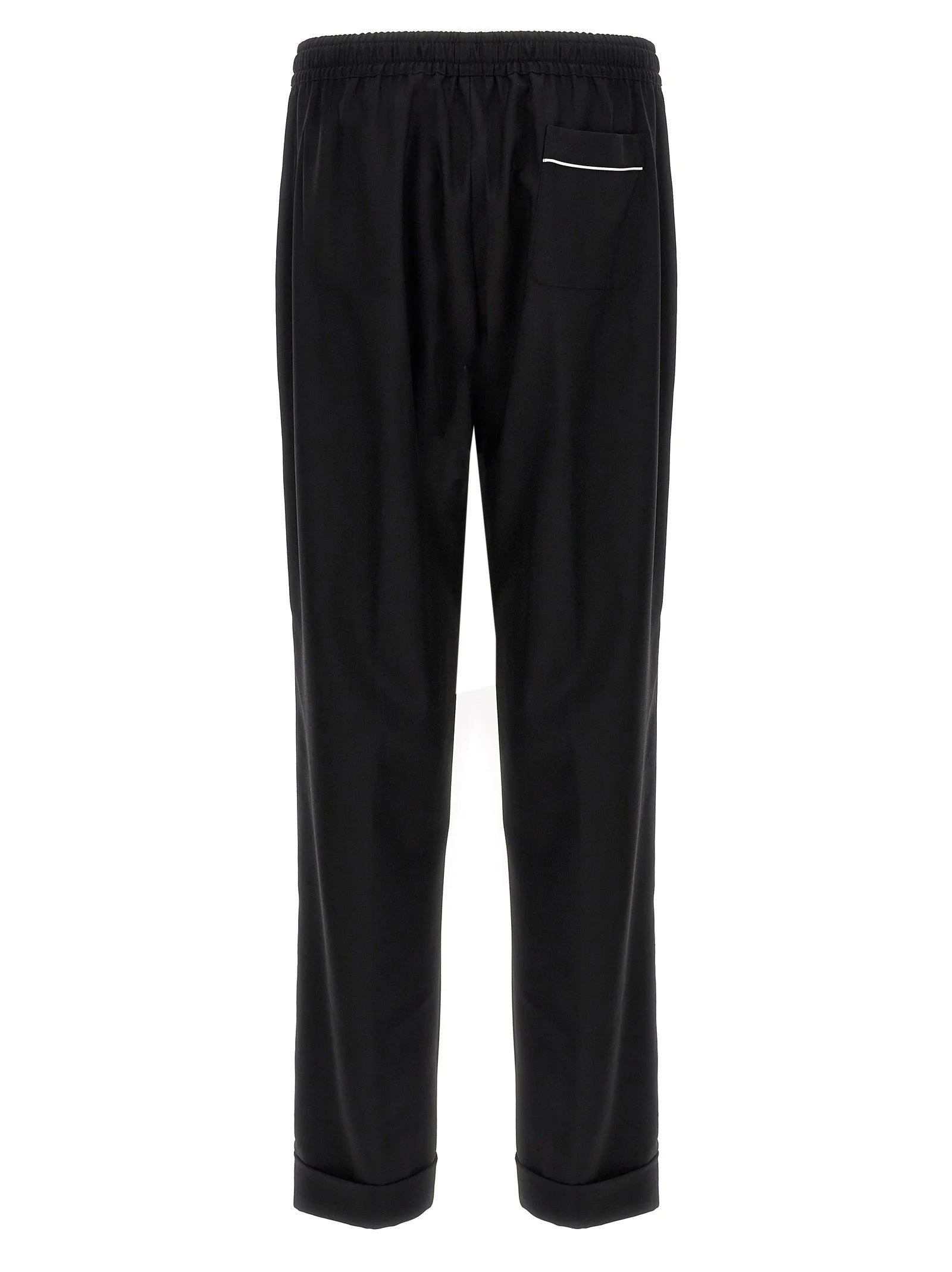 Dolce & Gabbana Black Virgin Wool Casual Pants - XXL