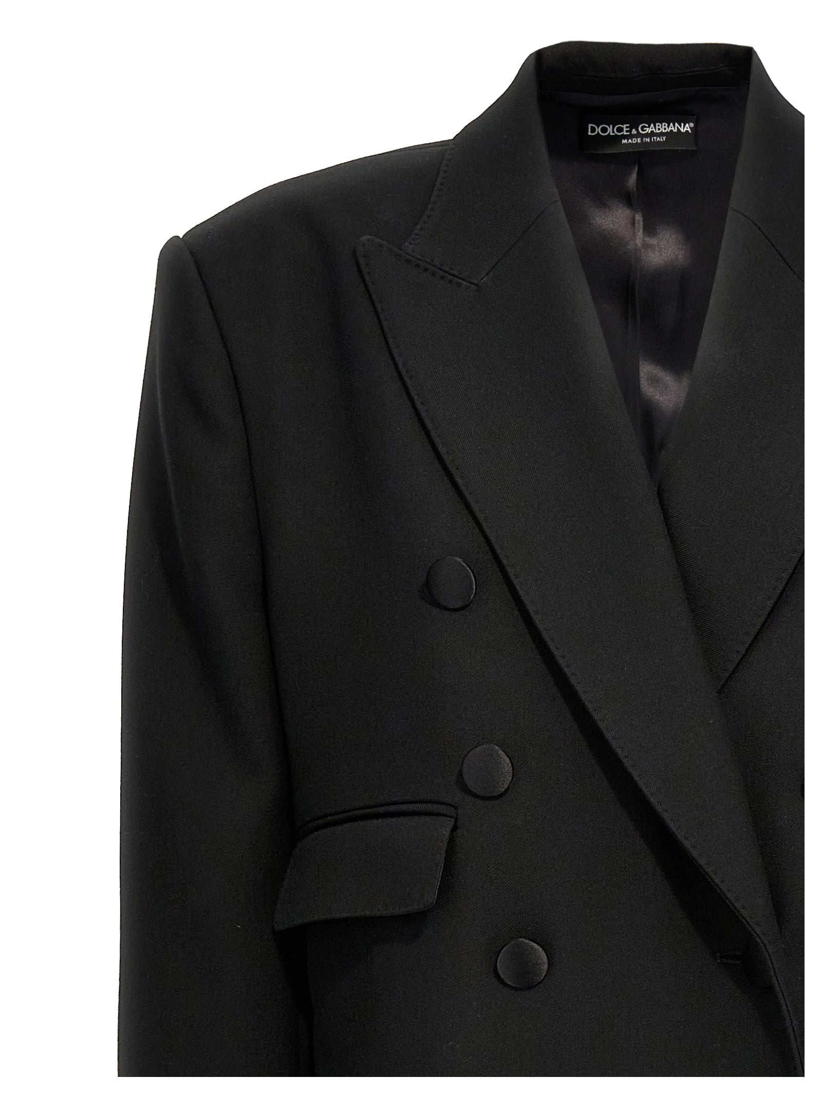 Dolce & Gabbana Black Virgin Wool Coat - IT38
