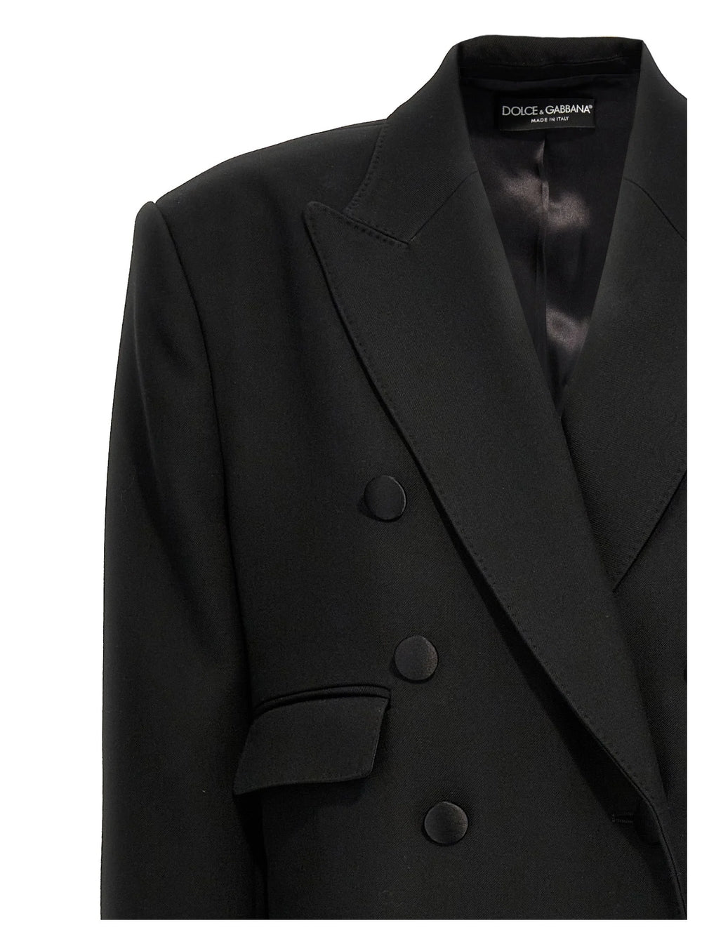 Dolce & Gabbana Black Virgin Wool Coat - IT38