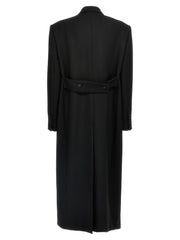 Dolce & Gabbana Black Virgin Wool Coat - IT38