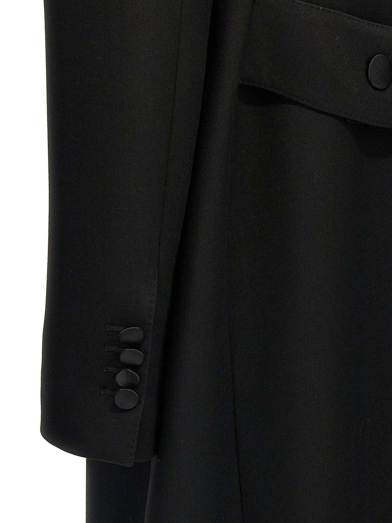 Dolce & Gabbana Black Virgin Wool Coat - IT38