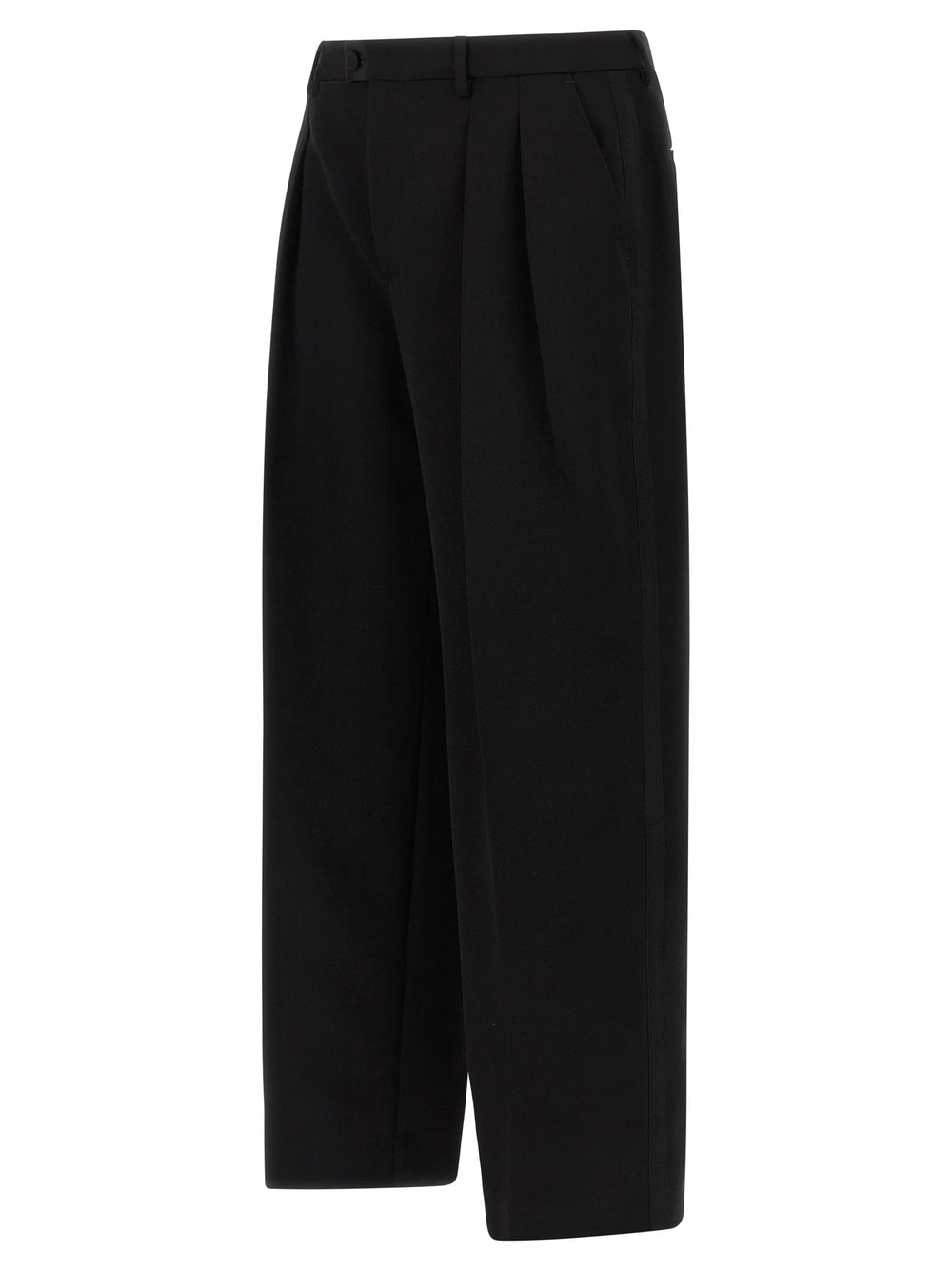 Dolce & Gabbana Black Virgin Wool Dress Pants