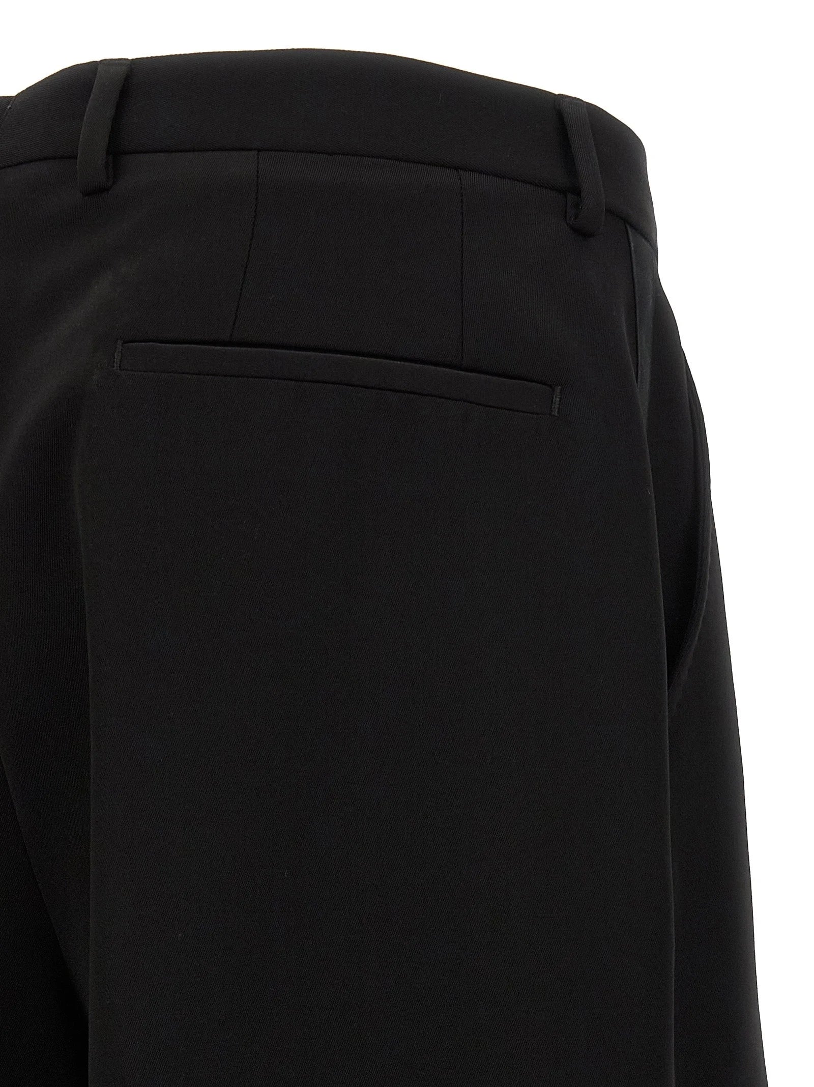 Dolce & Gabbana Black Virgin Wool Dress Pants