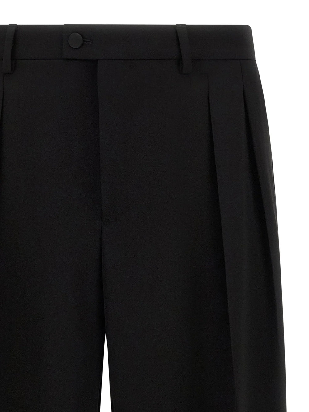 Dolce & Gabbana Black Virgin Wool Dress Pants