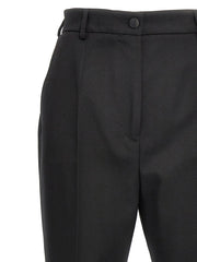 Dolce & Gabbana Black Virgin Wool Dress Pants - IT40
