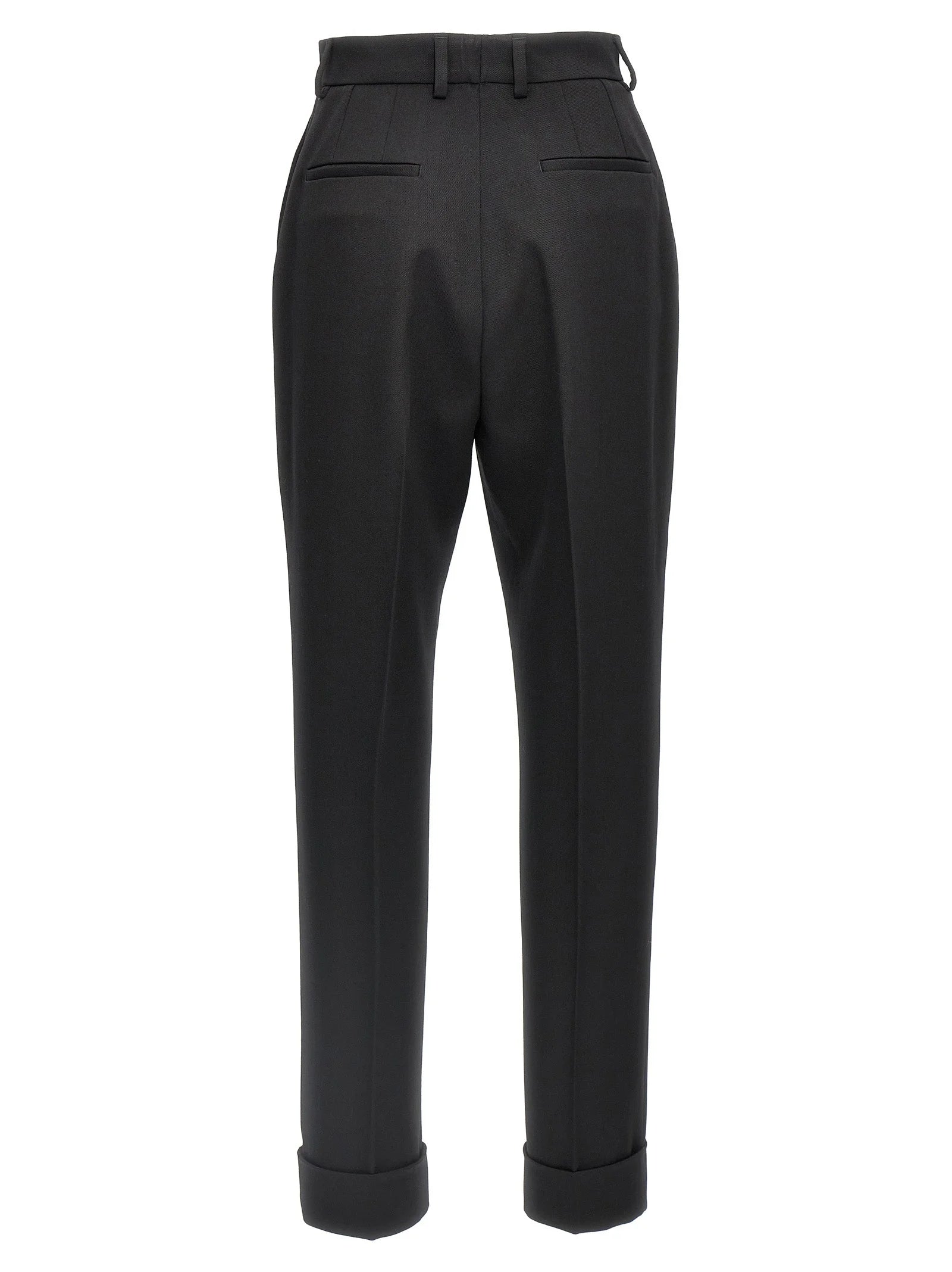 Dolce & Gabbana Black Virgin Wool Dress Pants - IT40