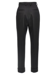 Dolce & Gabbana Black Virgin Wool Dress Pants - IT40