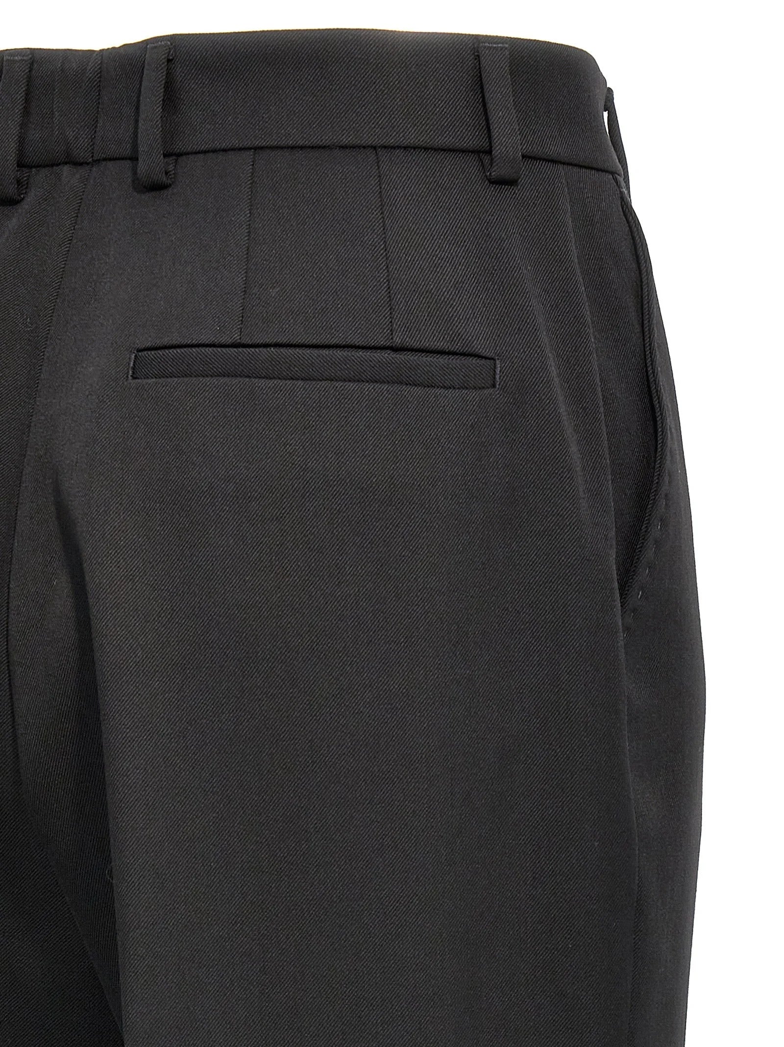 Dolce & Gabbana Black Virgin Wool Dress Pants - IT40