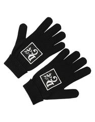 Dolce & Gabbana Black Virgin Wool Knit Hands Mitten Men Gloves - 9|M